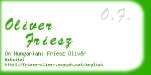 oliver friesz business card